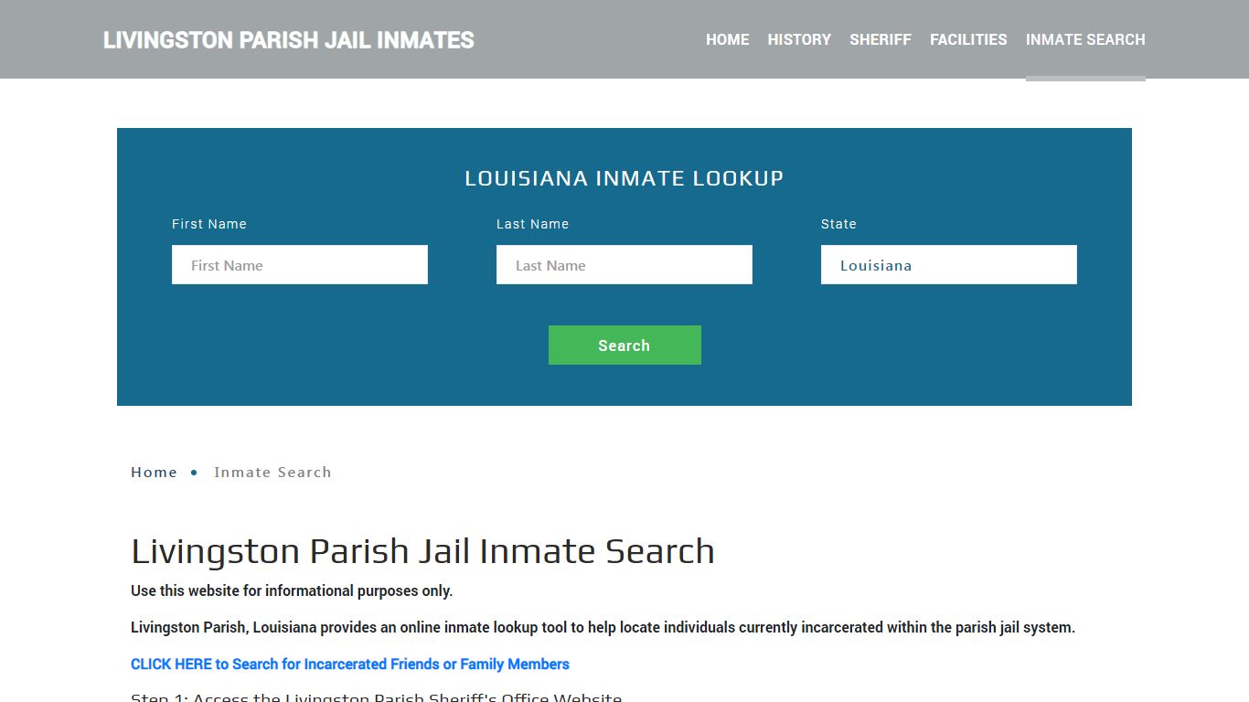 Livingston Parish, LA Detainee Lookup